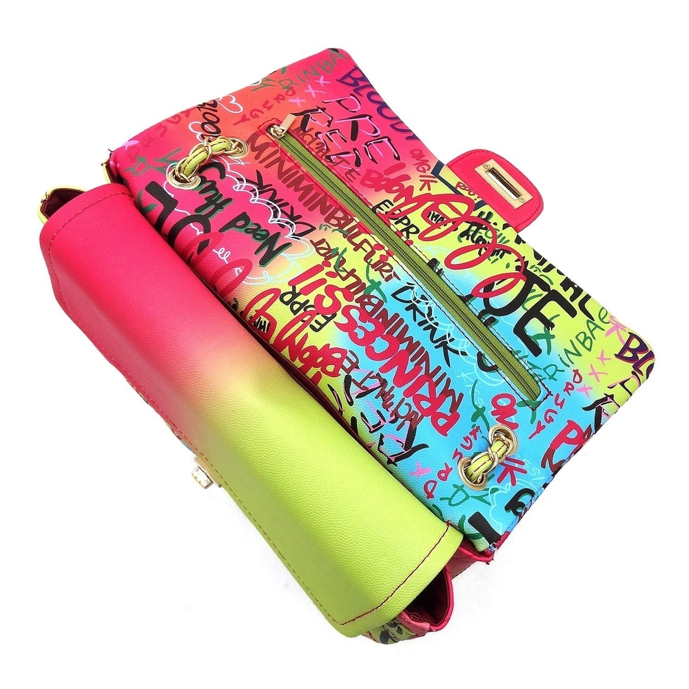 Super Colored Urban Graffiti Oversized Shoulderbag for Women Girls